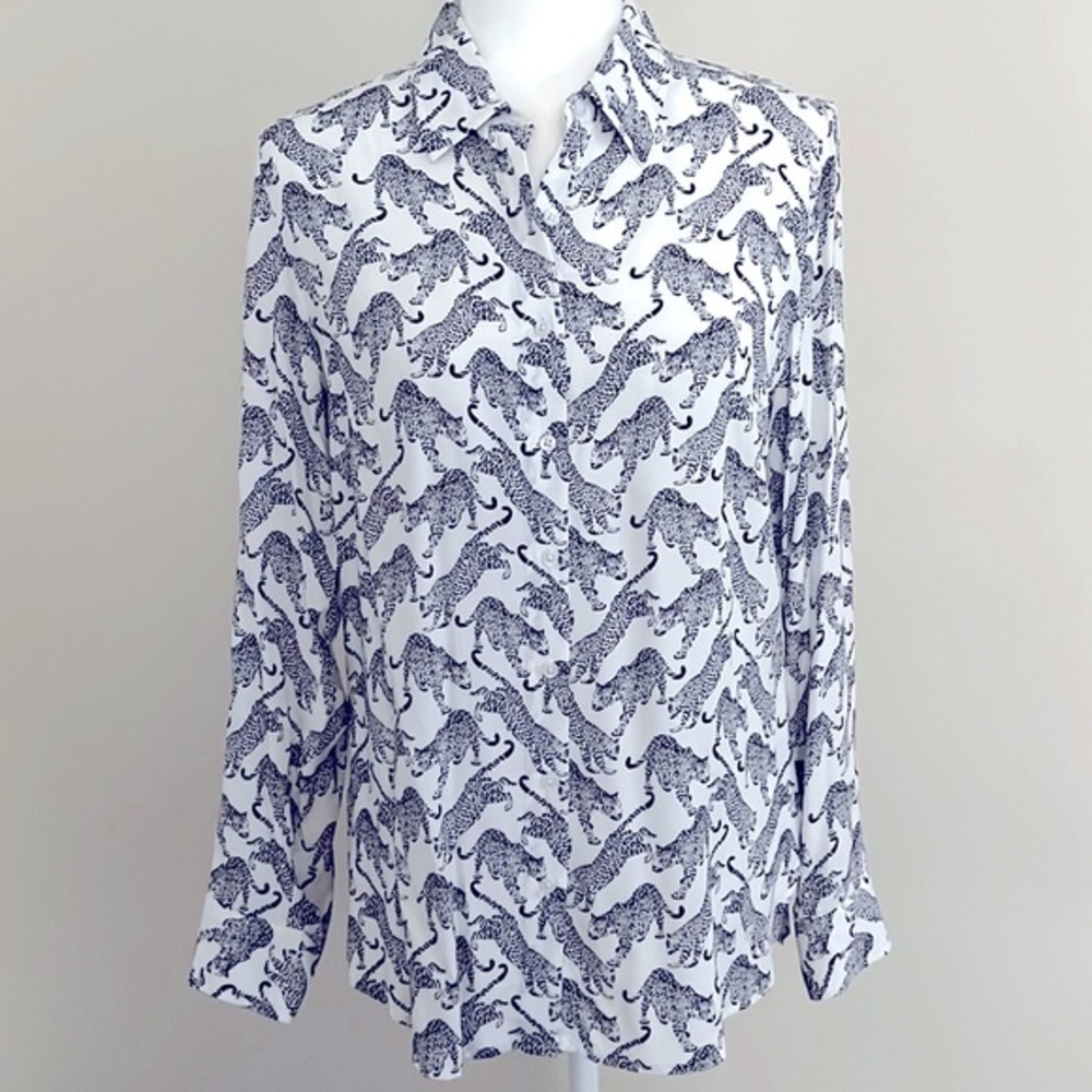 Leopard button-down shirt